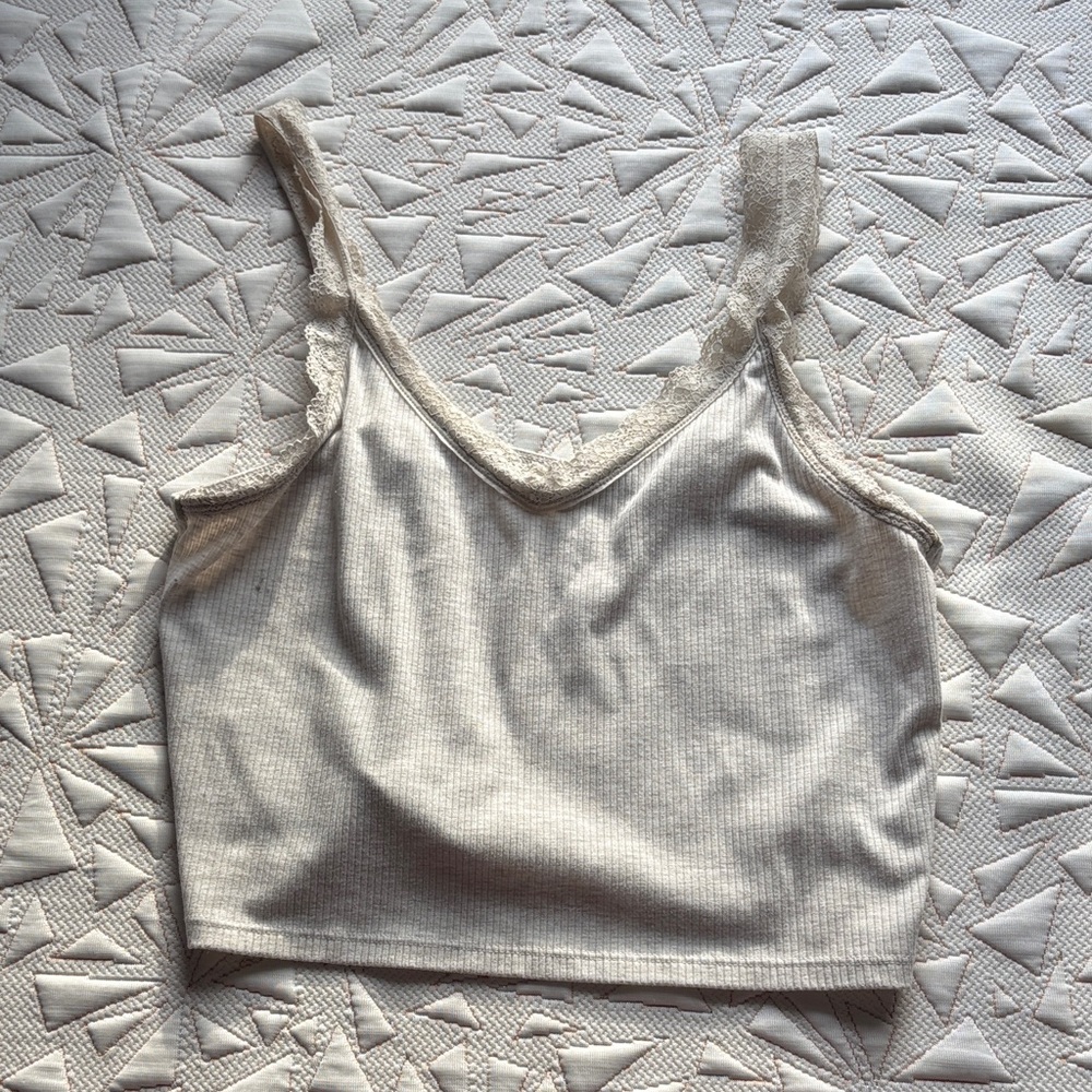 American Eagle Outfitters Beige Textured Top